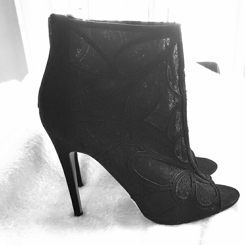 Aldo Open Toe Mesh Booties- Size 8.5 - image 1